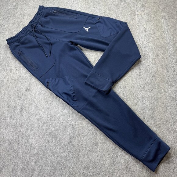 Jordan Jogger Pants Track Pants Cargo Pockets Women Medium Blue Navy DQ7897 - Picture 1 of 16